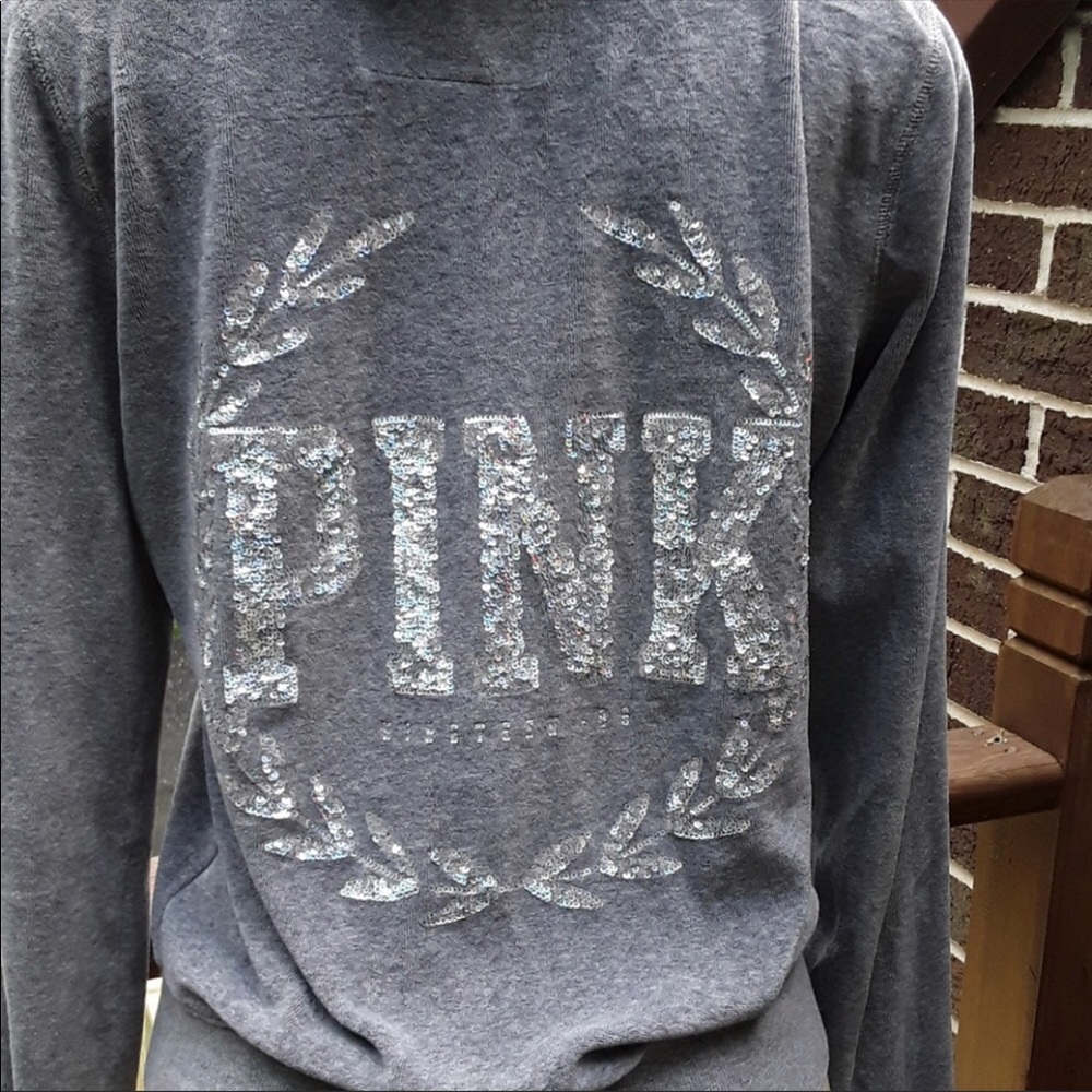 Victoria’s Secret Bling Velour Full Zip Hoodie